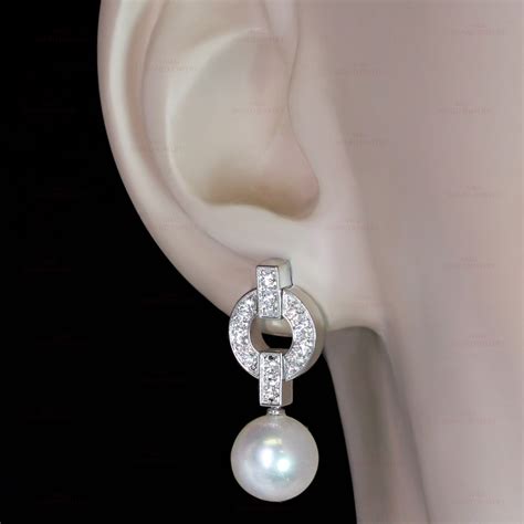 cartier pearl earrings